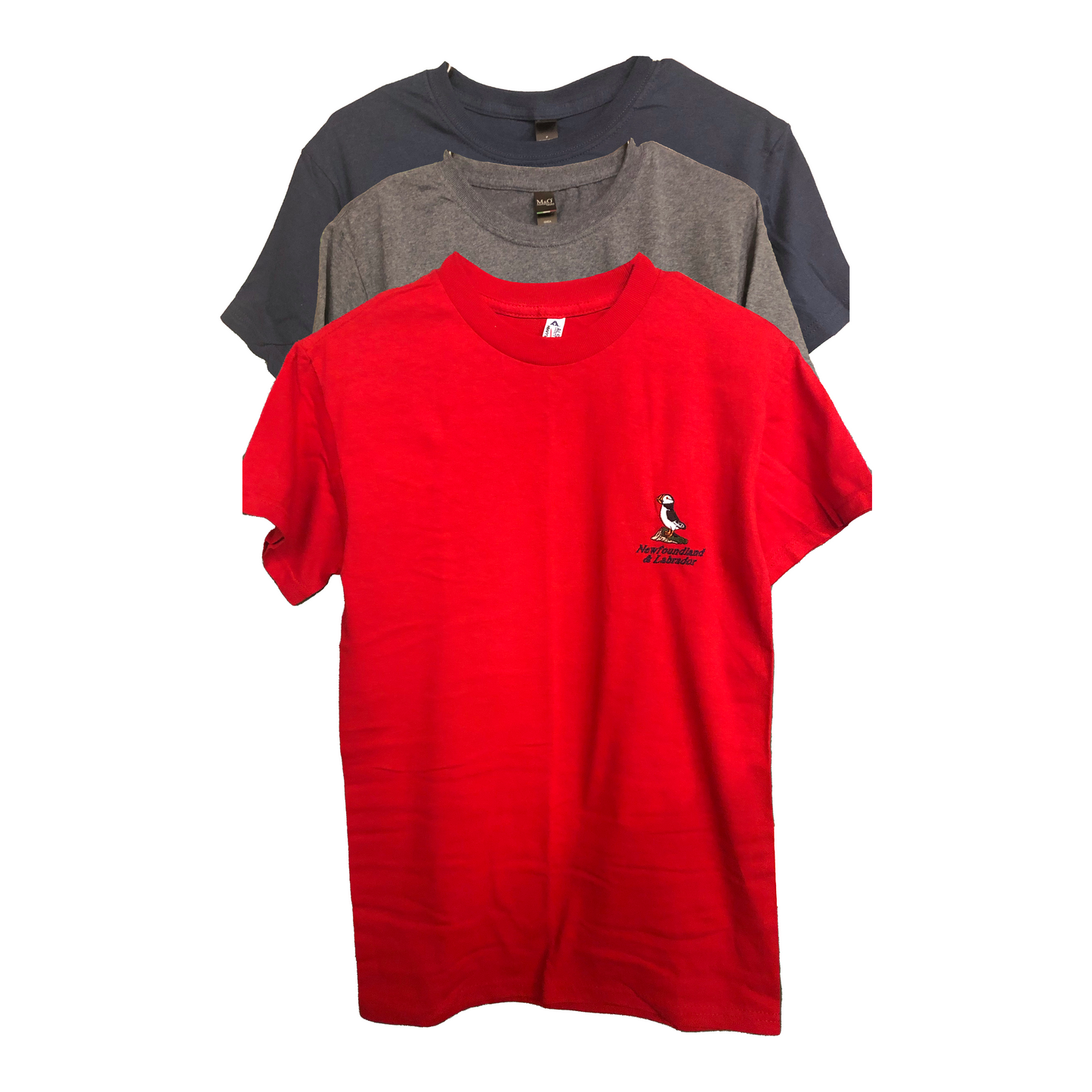 Adult Unisex T-shirt Embroidered Puffin