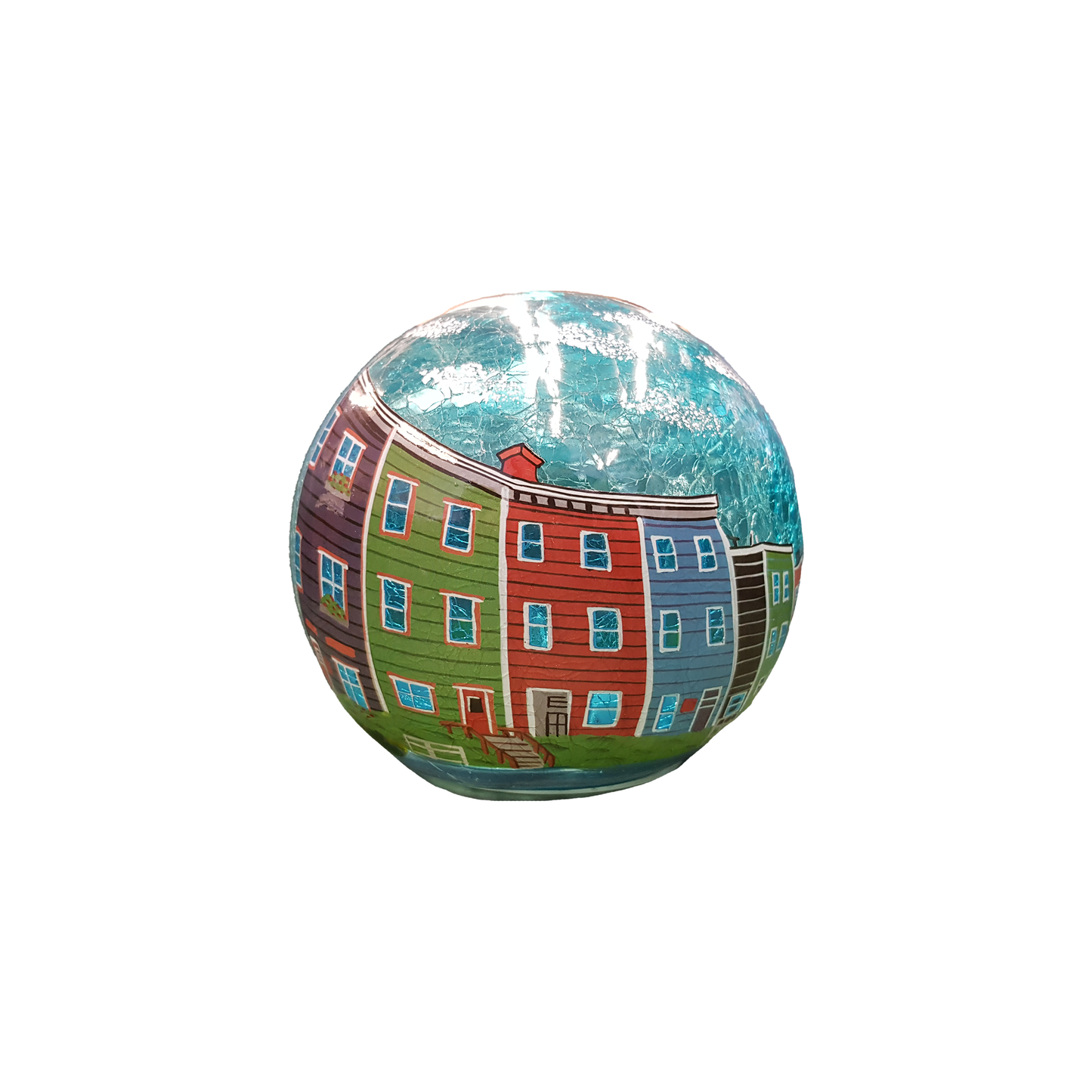 Glass Figures with Led Light Jellybean Row houses