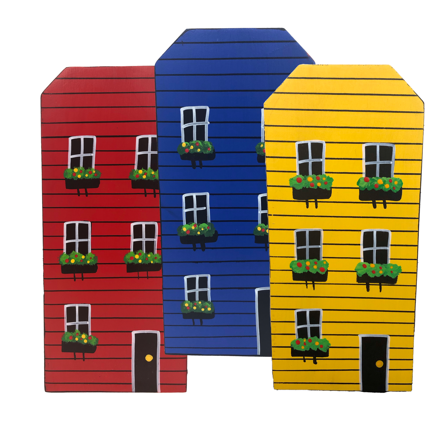 Hand-Painted Jelly Been Row House Paper Towel Holder - 3 colors