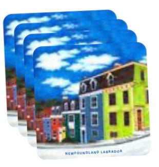 Mummers and Jellybean Row Houses Placemats and Coasters Set