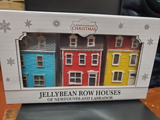 Jelly Bean Row Houses -  Decorations - set of 3