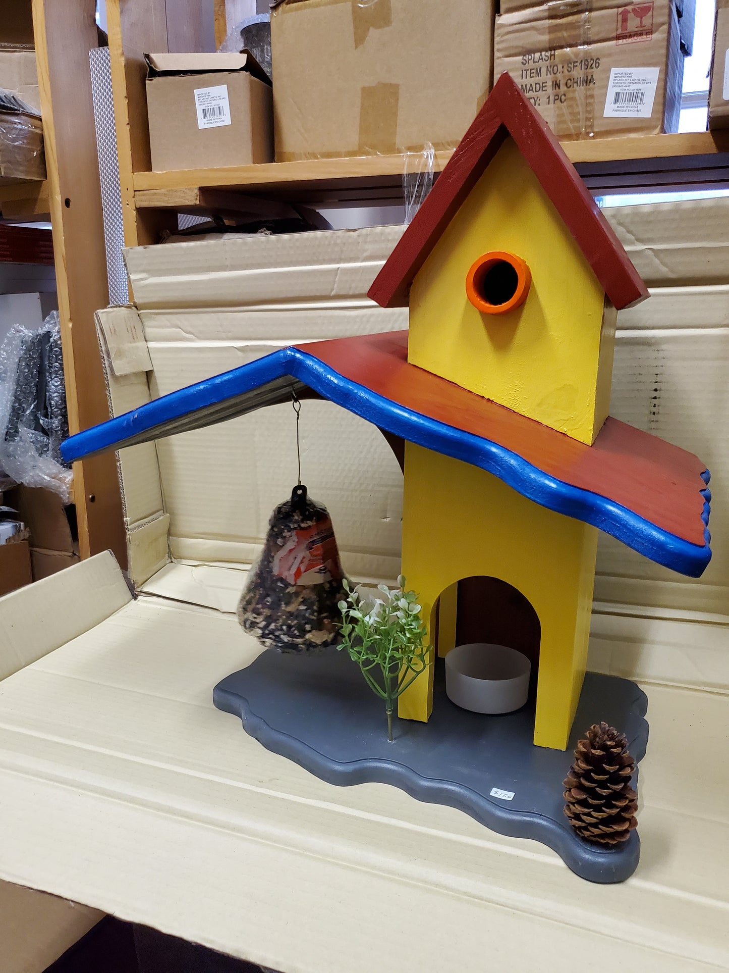 Bird House with Feed
