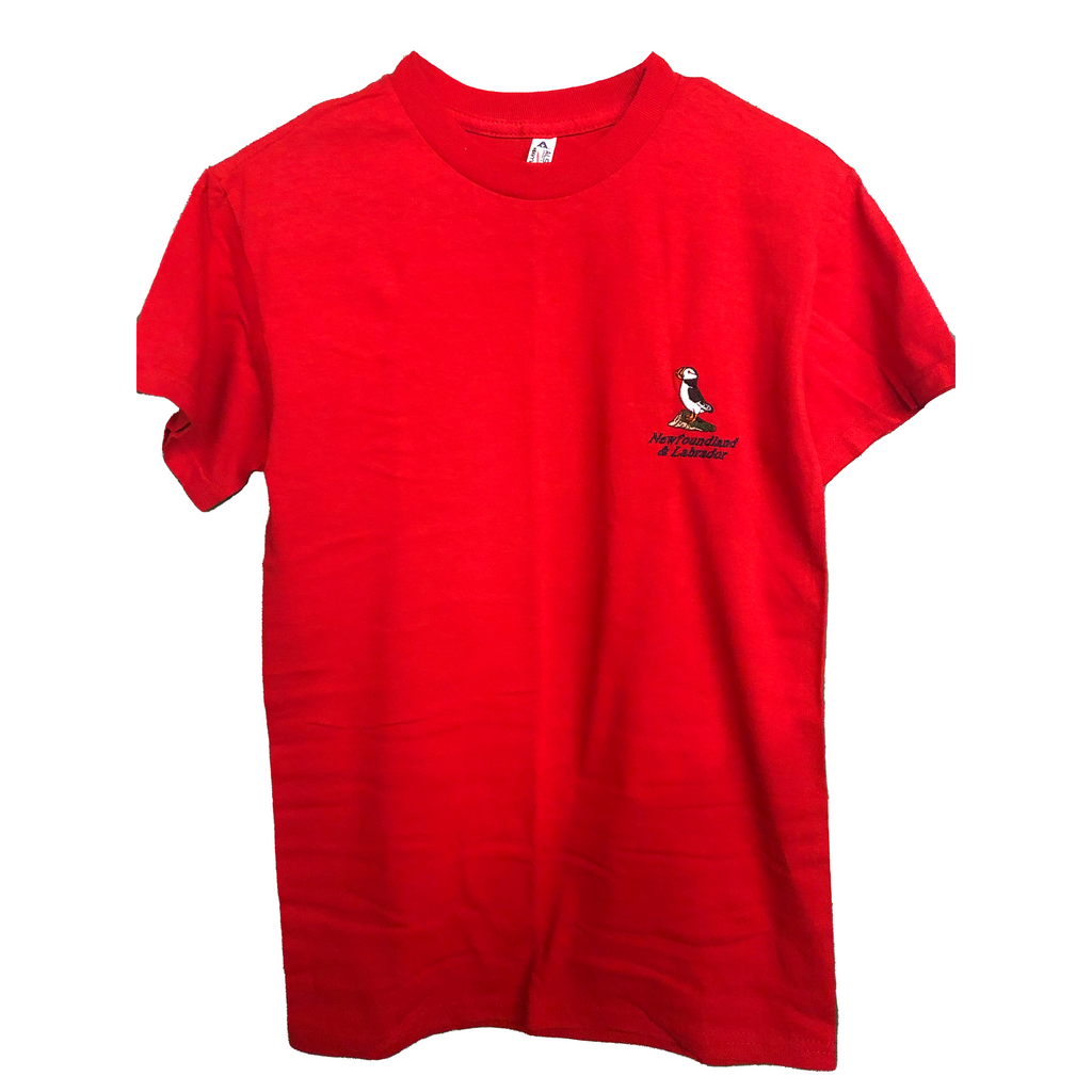 Adult Unisex T-shirt Embroidered Puffin