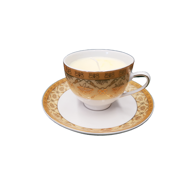 Candles in Vintage Cups