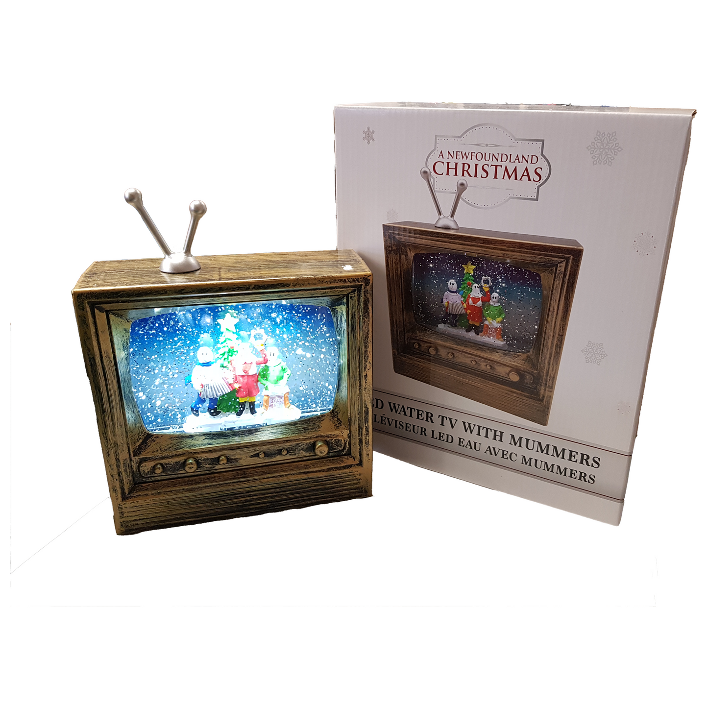 Christmas Mummers Decoration Old TV Light