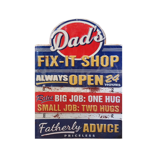 Dad's Fix-It Shop Sign