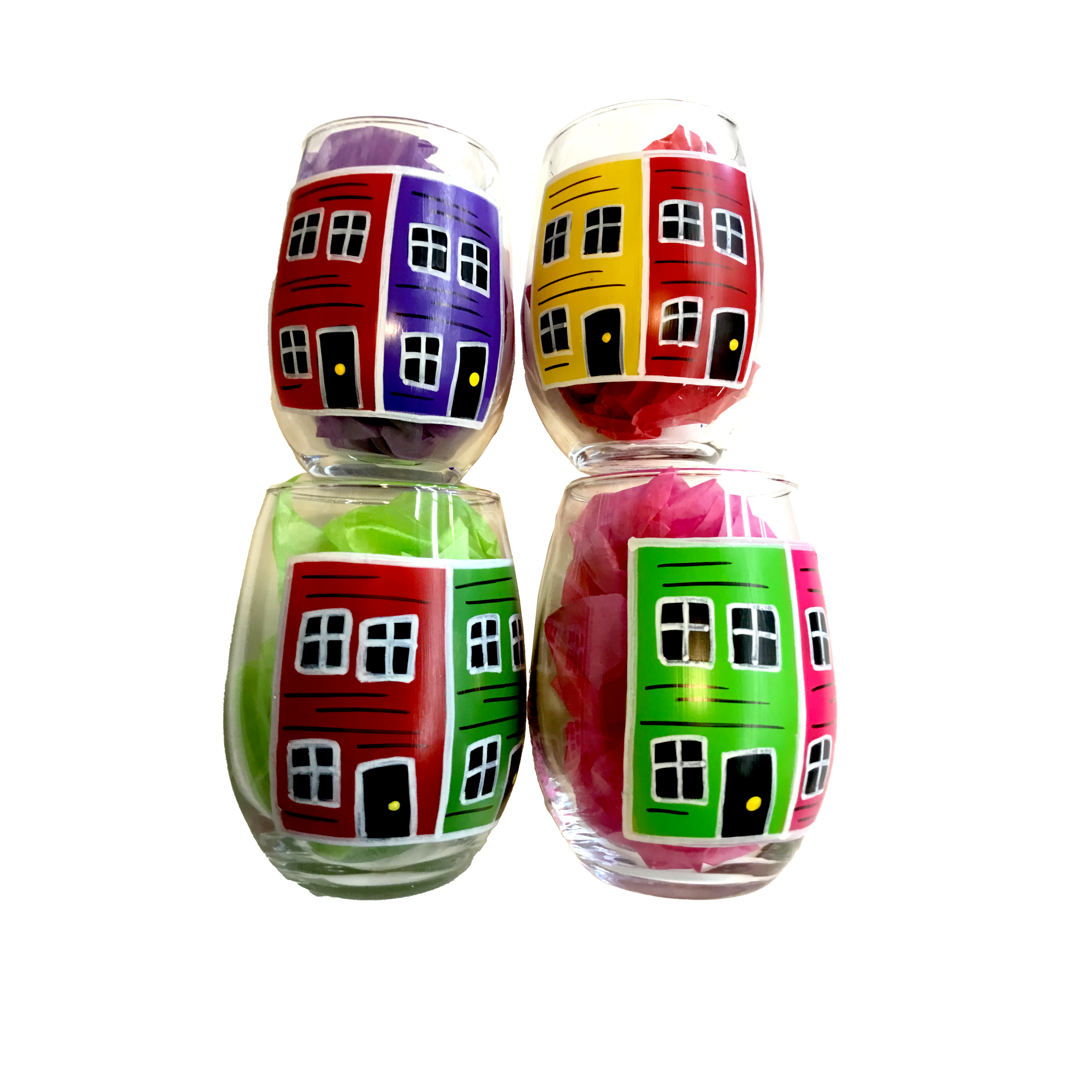Row House Stemless Wine Glass