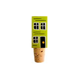 Hand-Painted Row House Wine Cork