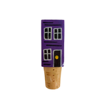 Hand-Painted Row House Wine Cork