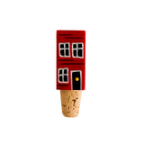 Hand-Painted Row House Wine Cork