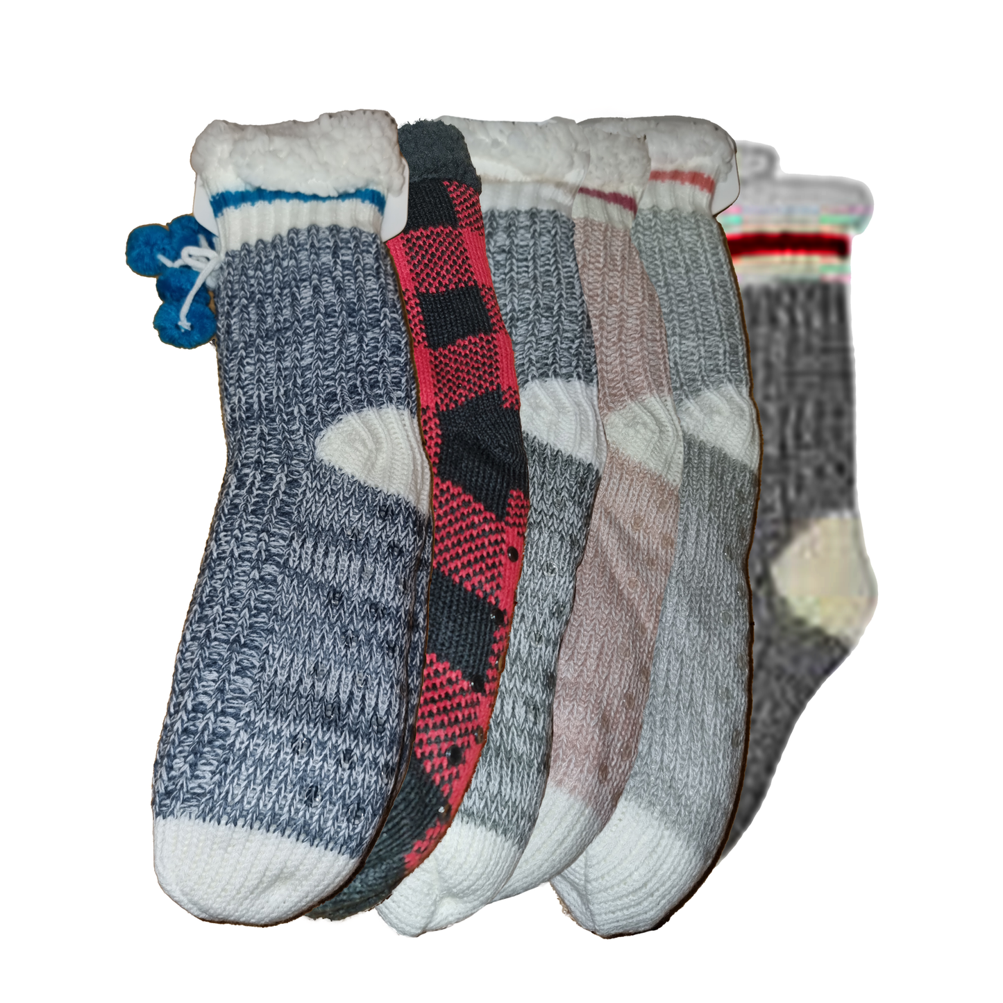 Ladies Sherpa Lined Slipper Socks