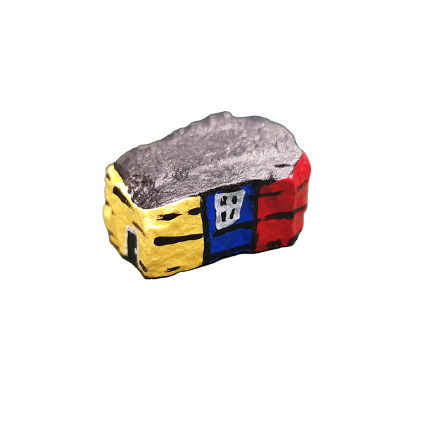 Row Houses Hand Painted Rocks