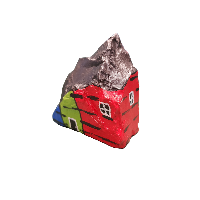 Row Houses Hand Painted Rocks