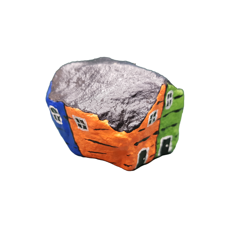 Row Houses Hand Painted Rocks