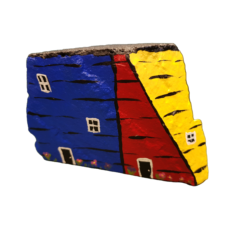 Row Houses Hand Painted Rocks