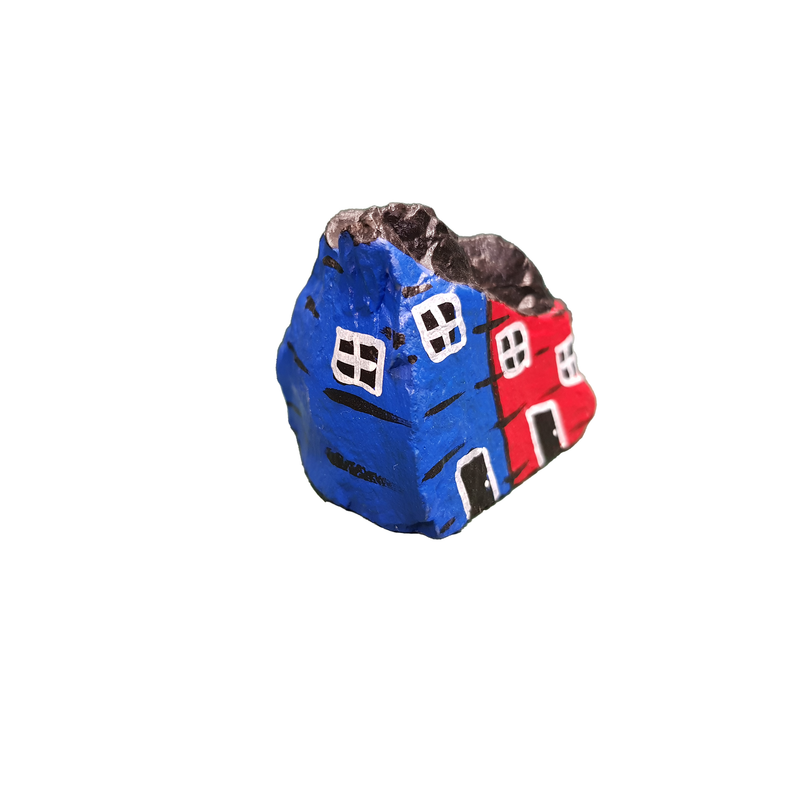 Row Houses Hand Painted Rocks