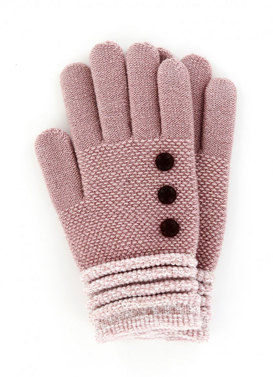 Britts Knits Ladies Fleece Lined Knit Gloves - Available in 6 Colors