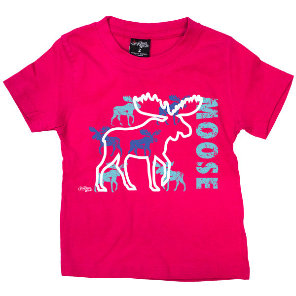 Childrens Moose T-shirt with Newfoundland Labrador Script