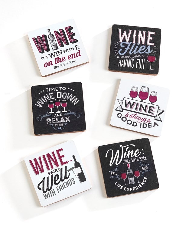 Wine black and white Coasters