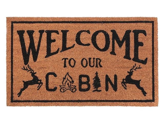 Welcome to Our Cabin coir Mat