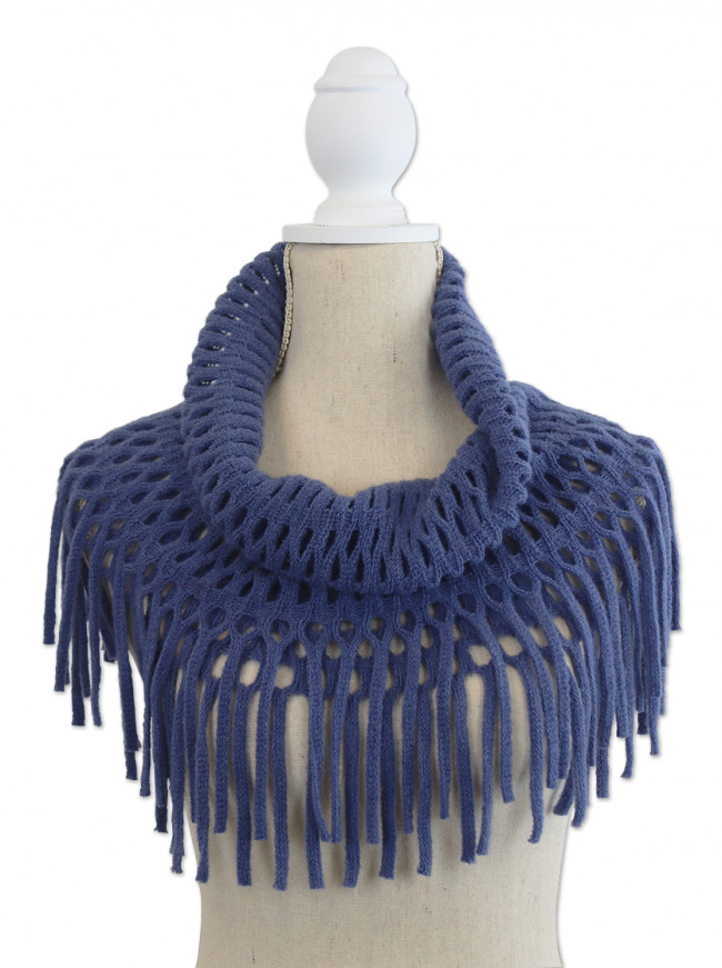 Britts Knits Ladies Fringe Infinity Scarf