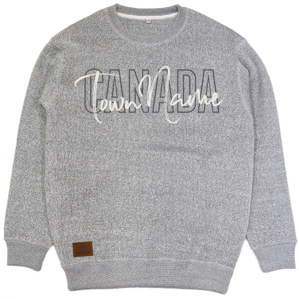 Adults Puff Script Crewneck Nantucket Sweater