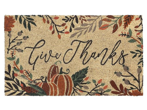 Fall Coir Mat - Give Thanks