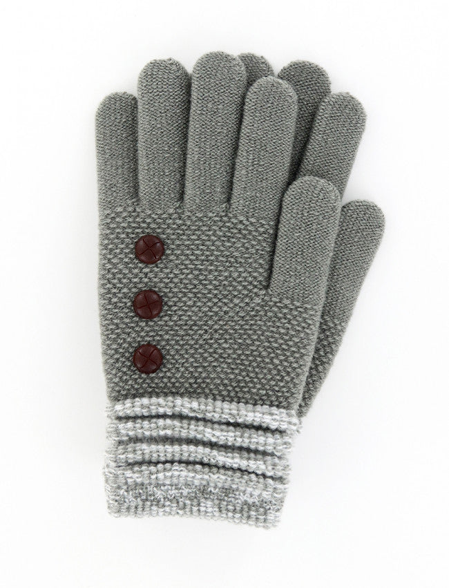 Britts Knits Ladies Fleece Lined Knit Gloves - Available in 6 Colors