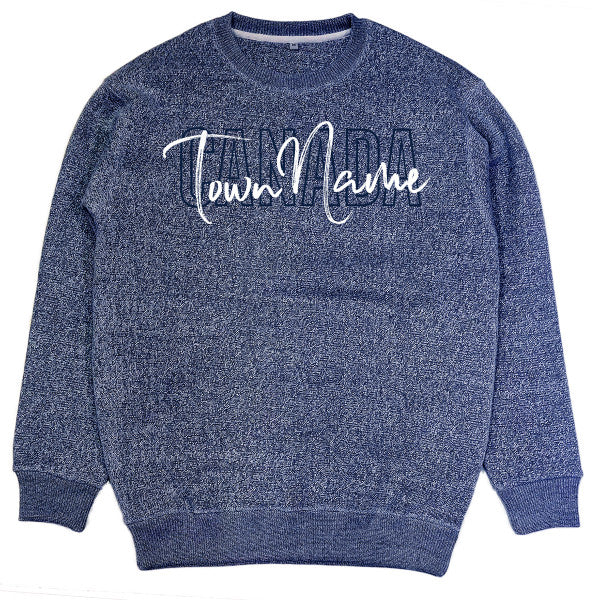 Adults Puff Script Crewneck Nantucket Sweater