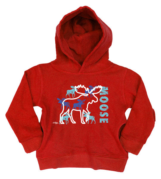 Childrens Moose Hoodie with Newfoundland Labrador Script