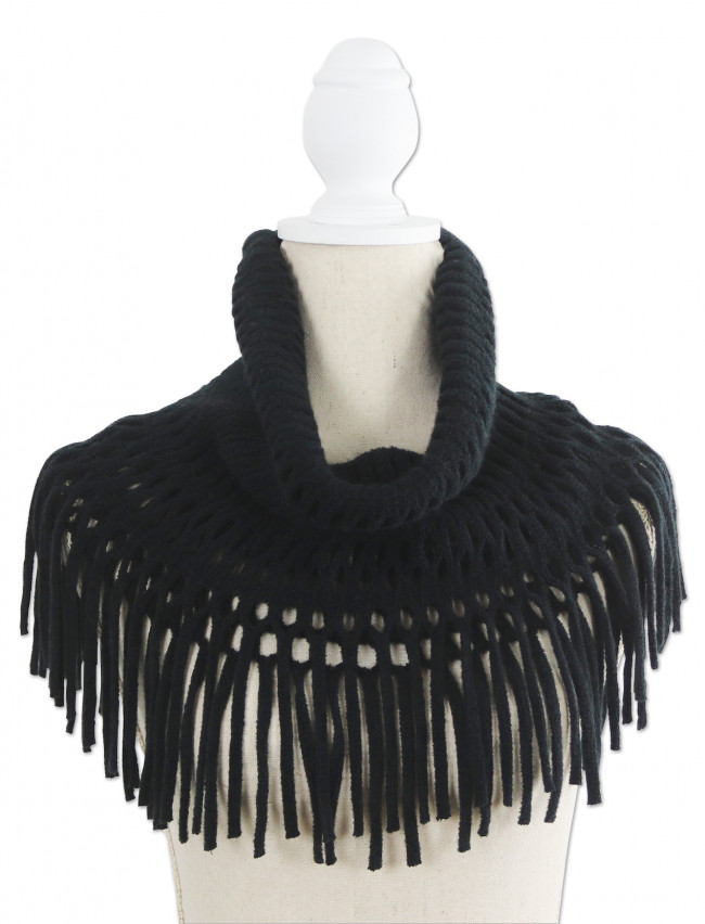 Britts Knits Ladies Fringe Infinity Scarf