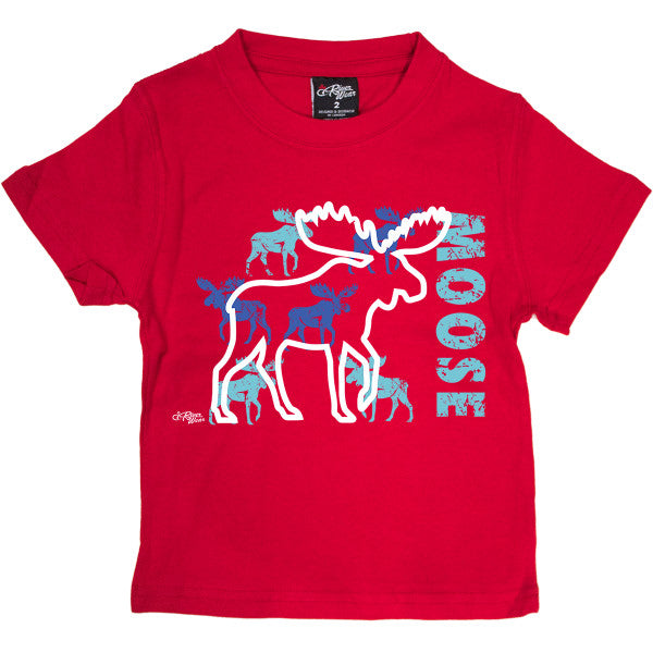 Childrens Moose T-shirt with Newfoundland Labrador Script