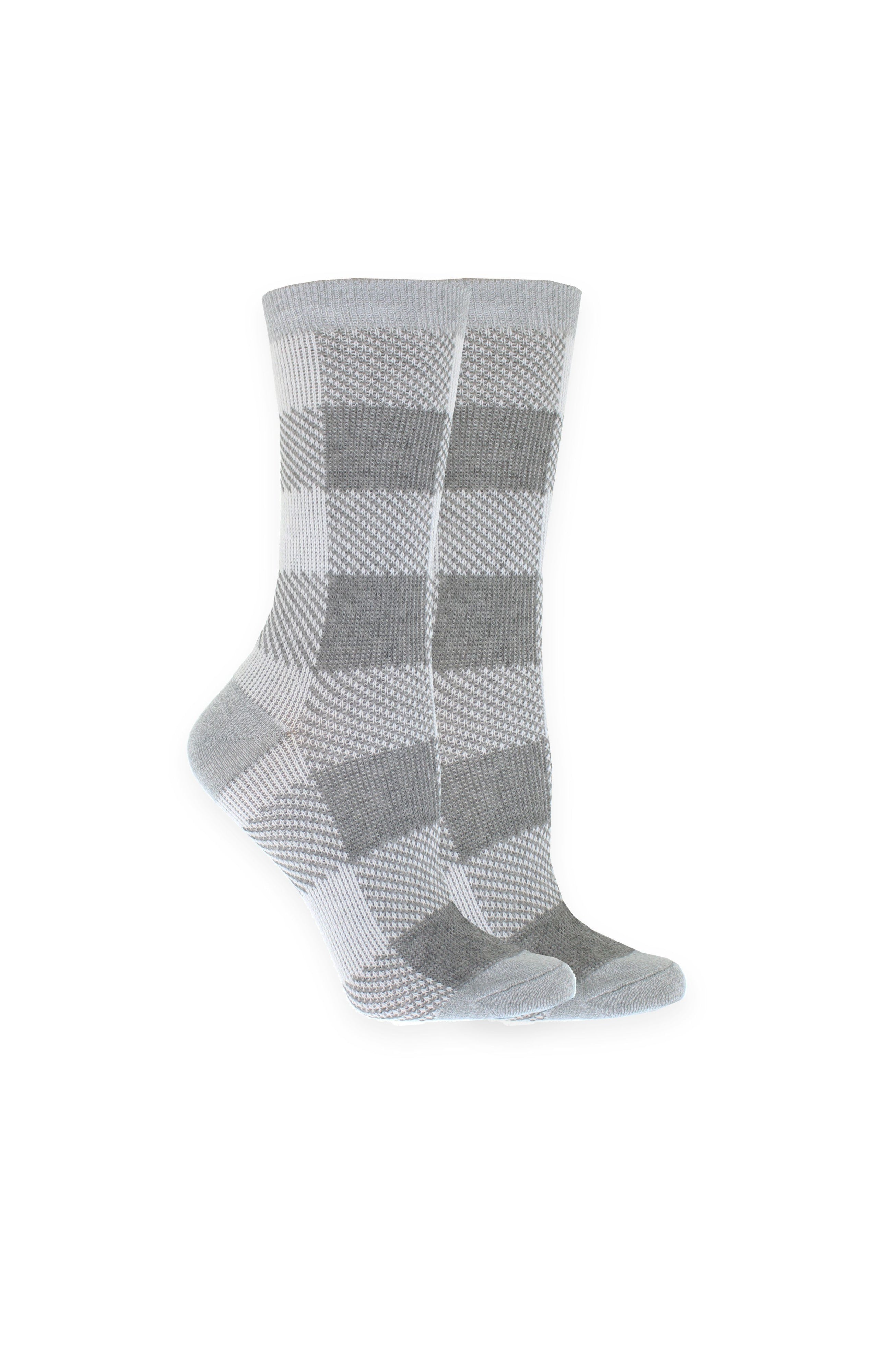 Ladies Plaid Crew Socks