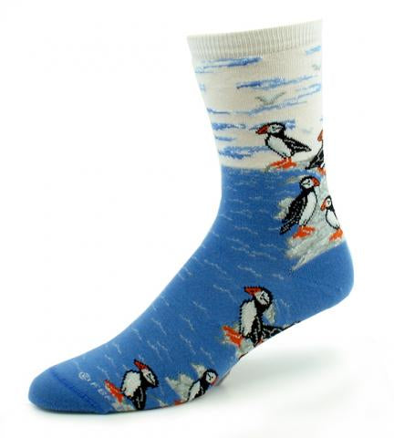 Multi Puffin Crew Socks