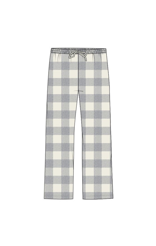 Ladies Grey Plaid Pyjama Pants