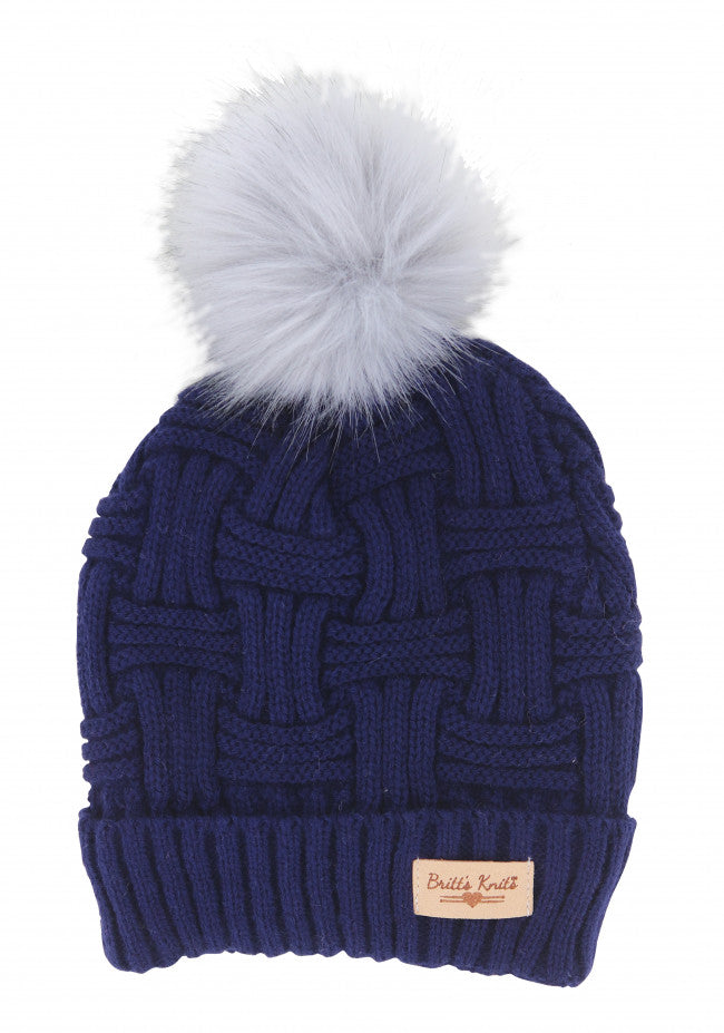Britts Knits Ladies Fleece Lined Pom Toque