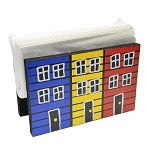 Hand-Painted Jellybean Row House Napkin Holder