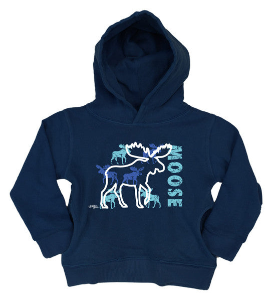 Childrens Moose Hoodie with Newfoundland Labrador Script