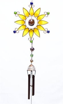 Sunflower Wind Chime with Beads