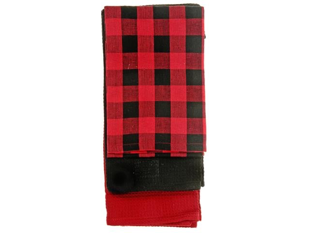 Red Buffalo Plaid 3 pc. Dish Towels